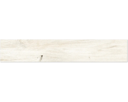 Panneau de sol aspect bois clair avec veinage fin et petits nœuds.