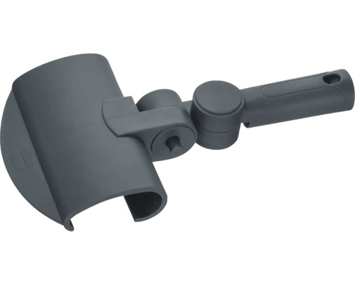 Articulation coudée réglable en plastique gris pour perches télescopiques et rouleaux à peinture.