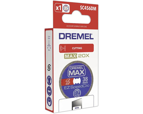 Disque à tronçonner Dremel Max SC456DM pour métal, système EZ SpeedClic, diamètre 38 millimètres, 1 pièce.