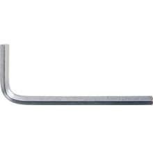 Silberner Innensechskantschlüssel in L-Form aus Metall.