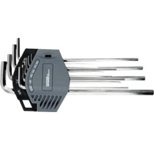 WGB Winkelschlüsselsatz aus Metall in Zoll-Größen im grauen Halter.