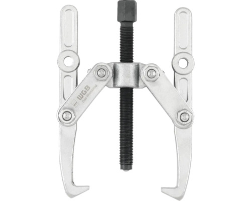 Zweiarmiger Universal-Abzieher von WGB aus Metall mit schwarzer Gewindespindel.