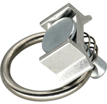 Pion d ancrage simple pour rails aéronautiques avec anneau en métal, pour l arrimage des charges.