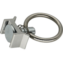 Pion d'ancrage simple avec anneau pour rails d'arrimage en métal