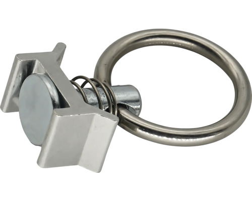 Pion d'ancrage simple avec anneau pour rails d'arrimage en métal