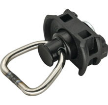 Pion d'ancrage simple avec anneau pour rails d'arrimage en plastique et acier.