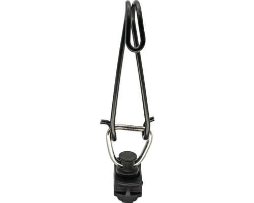 Embout simple pour rails aéronautiques en métal et plastique, noir et argenté.
