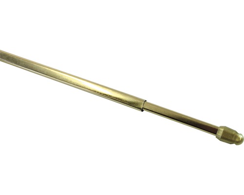 Barre de vitrage télescopique simple laiton 60-110 cm Ø 10 mm 2 pces