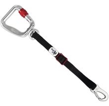 Ceinture de sécurité curli pour chien en voiture, sangle réglable en nylon noir avec deux mousquetons en métal.