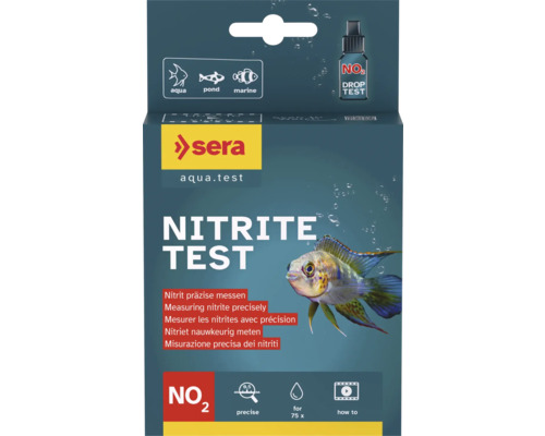 Sera Logo, test de nitrite pour aquarium, bassin et eau de mer, test en gouttes pour une mesure précise du nitrite, pour environ 75 tests.