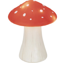 Champignon gonflable pour décoration de jardin.