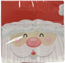 Weihnachtsservietten aus Papier mit Weihnachtsmann-Motiv in einer Packung