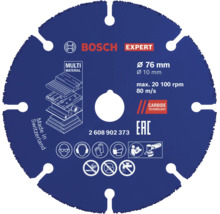Disque à tronçonner Bosch Expert Multi Material avec diamètre de 76 millimètres et alésage de 10 millimètres pour outils multifonctions