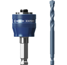 Adaptateur et foret Bosch Expert bleus avec emmanchement hexagonal.