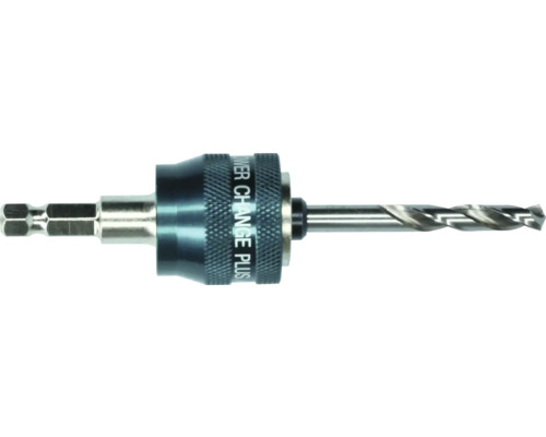Adaptateur Bosch Power Change Plus avec foret de centrage HSS et emmanchement hexagonal pour scies-cloches.