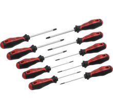 Jeu de 10 tournevis Torx Pattfield avec poignées ergonomiques.