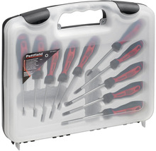 Jeu de tournevis Pattfield 10 pièces dans un coffret en plastique avec poignée