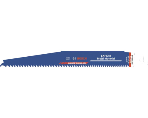 Lame de scie sabre Bosch Expert Multi Material, Carbide Technology, 225 millimètres, 6 à 8 dents par pouce.