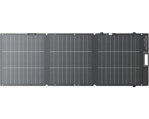 Panneau solaire portable EcoFlow composé de trois segments pliables pour une alimentation électrique mobile.