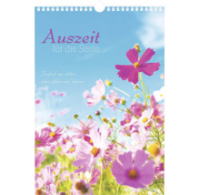 Wandkalender 2027 Auszeit für die Seele mit Blumenmotiv und Spiralbindung von Alphaedition.