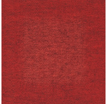 Gros plan sur une texture de feutre rouge, surface textile fibreuse.