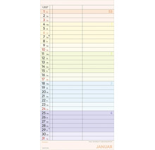 Wandkalender Januar 2027 mit Spalten für Termine, Kalenderwochen und Feiertagsübersicht.