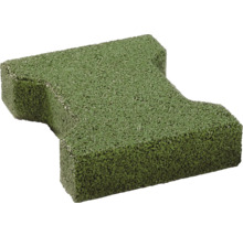 Pavé en caoutchouc vert en forme de I pour protection contre les chutes.