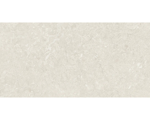 Carreau en grès cérame fin aspect pierre, marbré beige.
