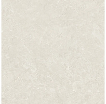 Carreau de sol beige en grès cérame avec aspect marbre.