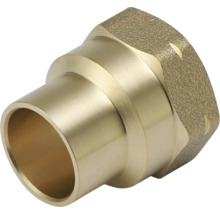 Raccord en laiton pour raccordement de tuyaux, réducteur avec section hexagonale.