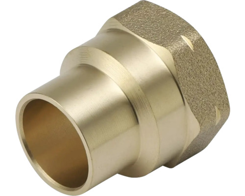 Raccord en laiton pour raccordement de tuyaux, réducteur avec section hexagonale.