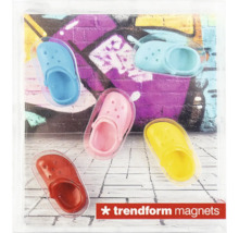 Trendform Magnete in Clog-Form, Set mit 5 Stück.