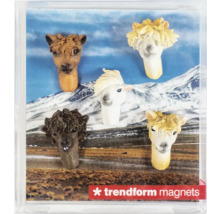 Trendform Magnete Set mit fünf Lamaköpfen.