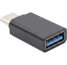 Adaptateur USB-C vers USB-A en plastique noir