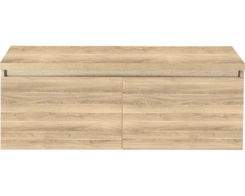 Schrank aus Holz mit zwei Türen in Eiche Dekor.