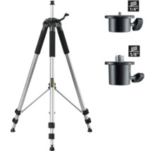 Laserliner VarioStand Stativ mit 1/4 Zoll und 5/8 Zoll Gewindeadapter, verstellbare Beine und Kurbelsäule.