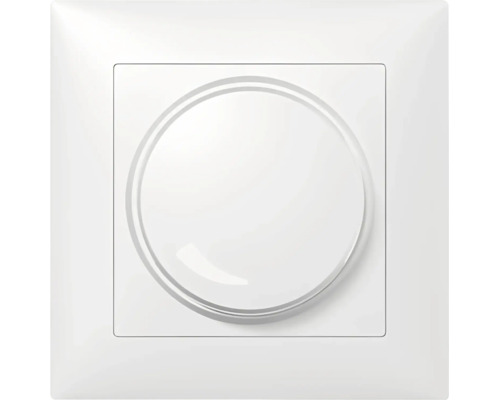 Drehdimmer inklusive Abdeckrahmen für die Elektroinstallation.