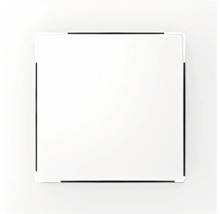 Weißer quadratischer Lichtschalter mit flachem Design.