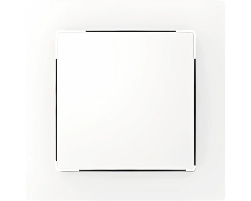 Weißer quadratischer Lichtschalter mit flachem Design.
