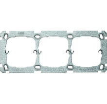 Dreifacher Tragring aus verzinktem Metall für Unterputz-Installationen.