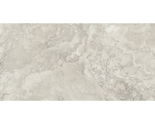 Carreau en grès cérame avec aspect marbre et veinage naturel.