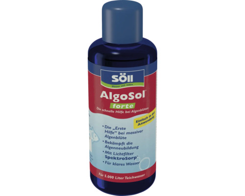 Söll AlgoSol forte Algenvernichter für Teiche, bekämpft Algenblüte, für 5000 Liter Teichwasser.