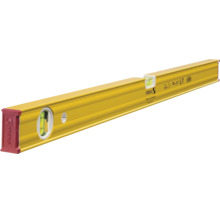Gelbe Stabila Wasserwaage aus Aluminium mit horizontaler und vertikaler Libelle, Länge 80 Zentimeter.