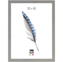 Bilderrahmen 30 mal 40 Zentimeter, Grau in Holzoptik, far Frame Appeal Logo.