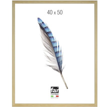 Bilderrahmen aus Holz in Eicheoptik, Format 40 mal 50 Zentimeter, far Frame Appeal Logo, hergestellt in Italien.