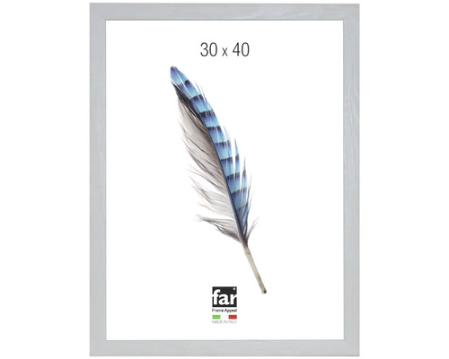 Weißer Bilderrahmen Frame Appeal in Holzoptik, 30 mal 40 Zentimeter.
