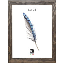 Bilderrahmen aus Holz mit Maserung, 18 mal 24 Zentimeter, far Frame Appeal Logo.