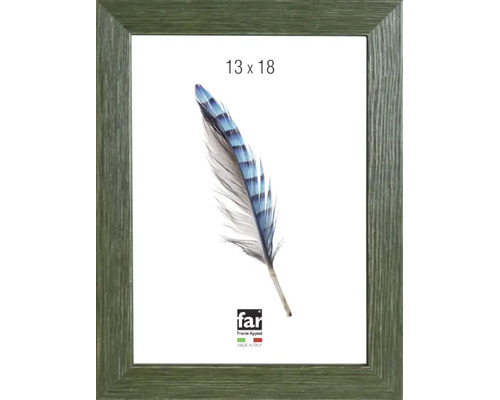 Cadre photo vert avec structure en bois au format 13 par 18 centimètres