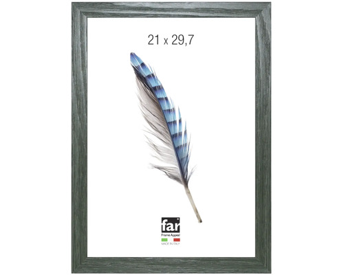 Bilderrahmen in Holzoptik, Format 21 mal 29,7 Zentimeter.