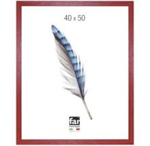 Bilderrahmen aus Holz mit Holzstruktur, rot, Format 40 mal 50 Zentimeter, far Frame Appeal Logo.